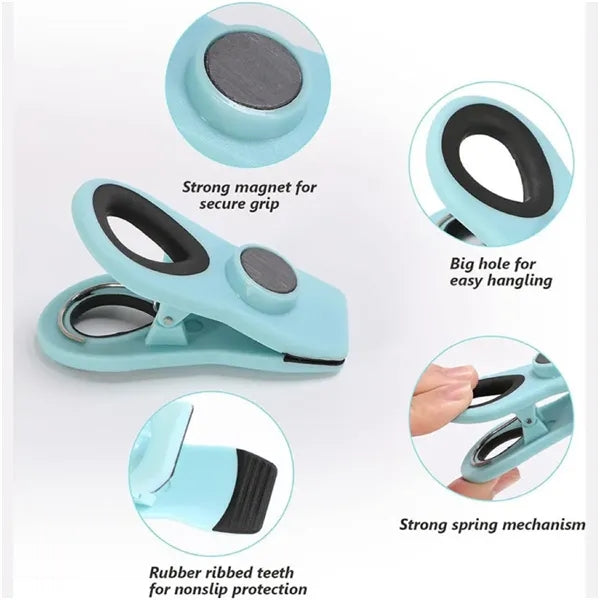 Magnetic Food Bag for Refrigerator Clips