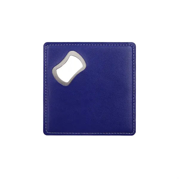 Leather Coaster with Bottle Opener