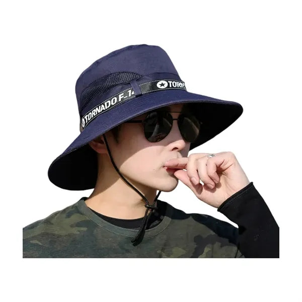 Long Wide Brim Bucket Hat