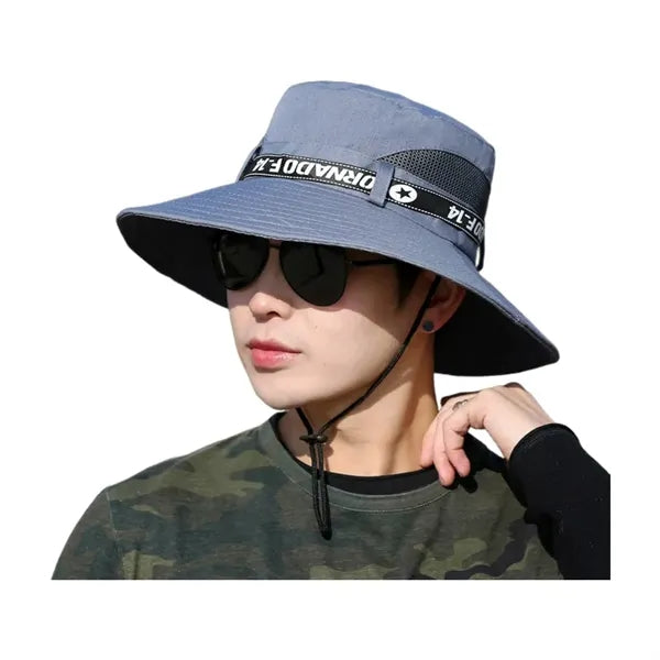 Long Wide Brim Bucket Hat