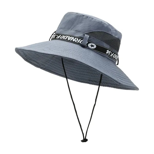 Long Wide Brim Bucket Hat