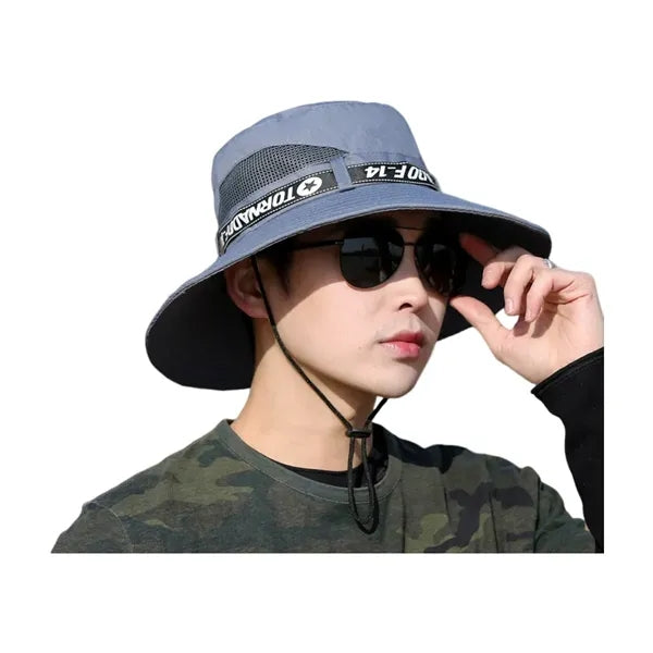 Long Wide Brim Bucket Hat