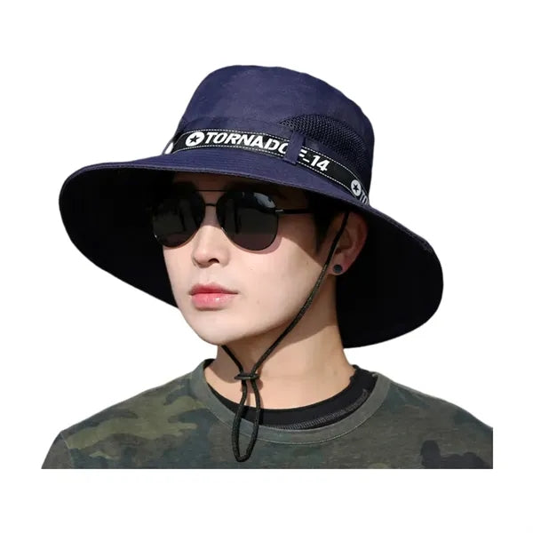 Long Wide Brim Bucket Hat