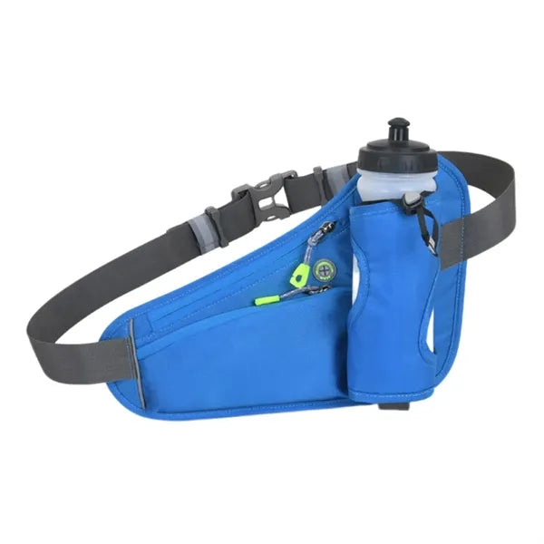 Sports Pack with Water Bottle Holder Black Waist Hip Bags