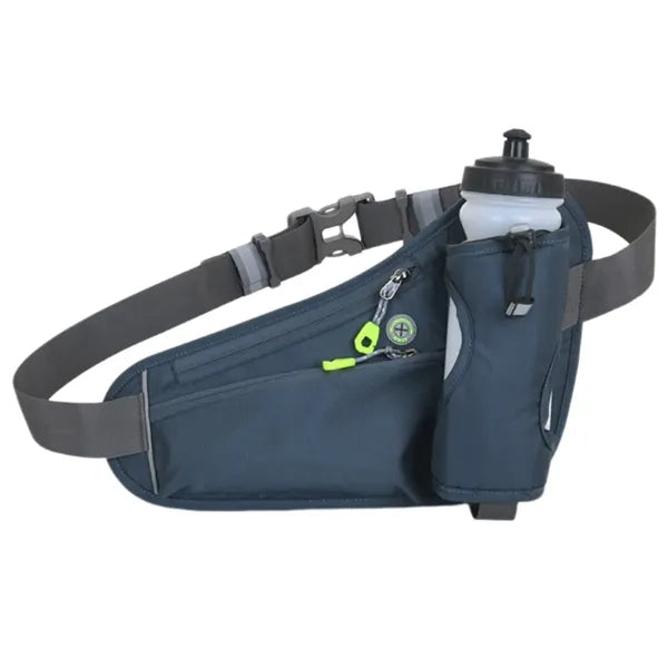 Sports Pack with Water Bottle Holder Black Waist Hip Bags
