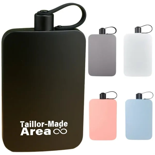 17Oz. Stainless Steel Portable Black Flask Bottle