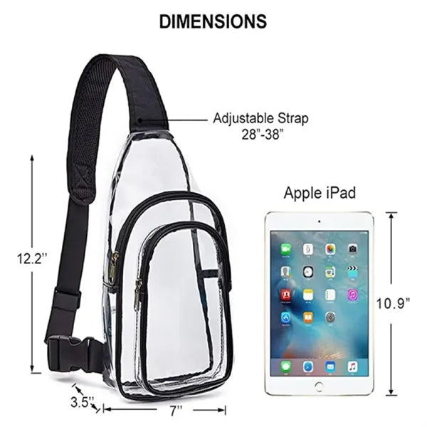 Stadium Approved PVC Crossbody Clear Sling Bag Backpack
