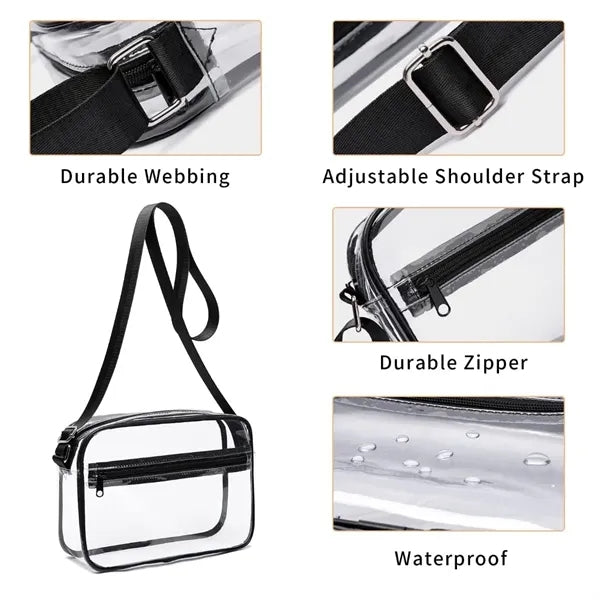 Stadium Approved PVC Crossbody Clear Waist Bag Backpack