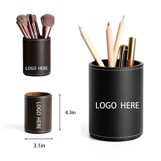Business Leather Pen Holder Stationery Organizer