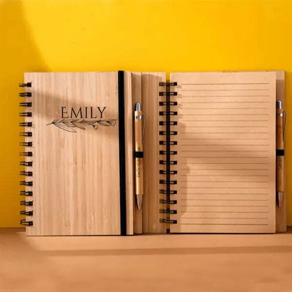 A5 Bamboo Covered Notebook