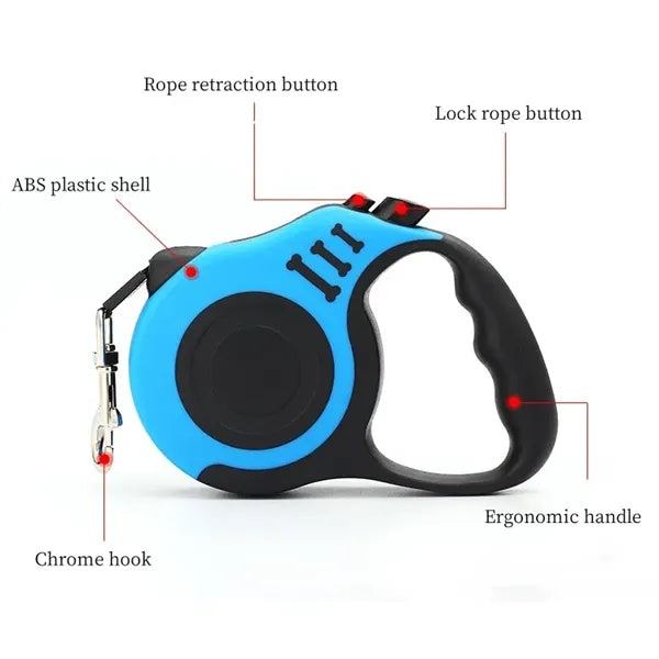 Automatic retractable pet leash