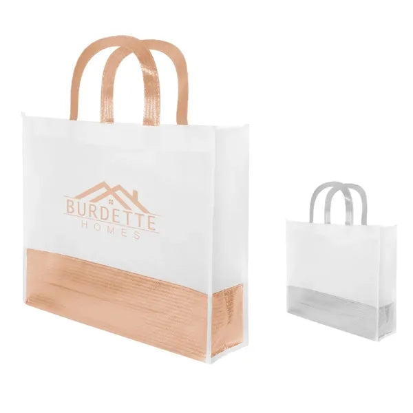 Flair Metallic Accent Non-Woven Tote Bag