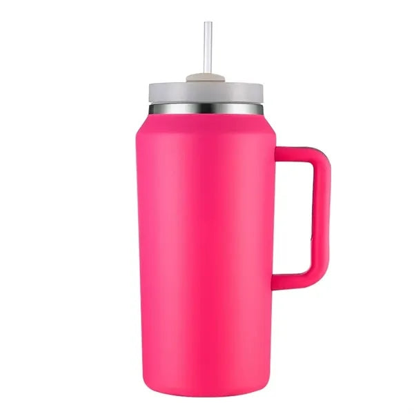 64oz Large Capacity Tumbler with Handle and Straw Lid