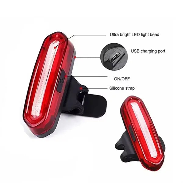 USB Rechargeable LED Bike Tail Light