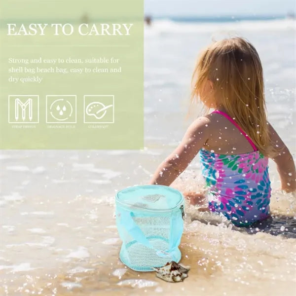 Cylindrical Mesh Tote Shell Bags