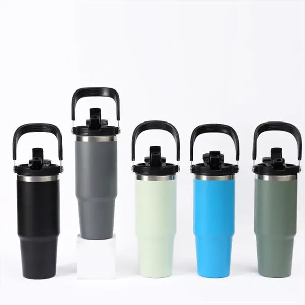 30 Oz Tumbler With Handle And Straw Lid