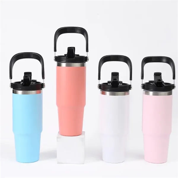 30 Oz Tumbler With Handle And Straw Lid