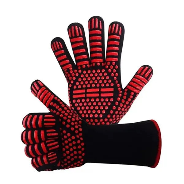 Heat-Resistant BBQ or Oven and Grill Gloves