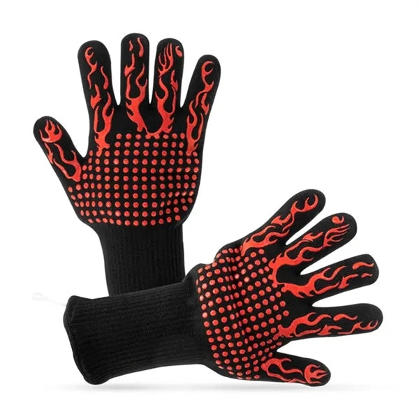 Heat-Resistant BBQ or Oven and Grill Gloves