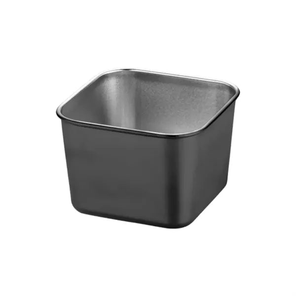 6.7oz Stainless Steel Square Dipping Bowl w/ Silicone Lid