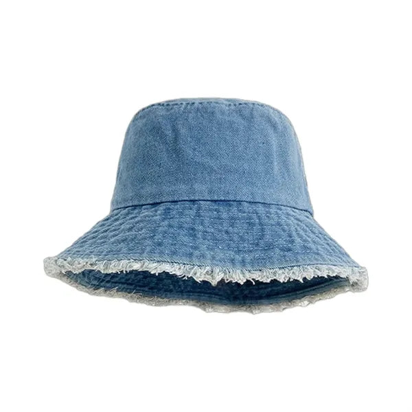 Vintage Cowboy Aged Raw Edge Face Shading Fisherman's Hat