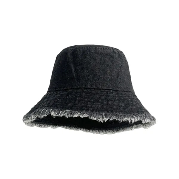 Vintage Cowboy Aged Raw Edge Face Shading Fisherman's Hat