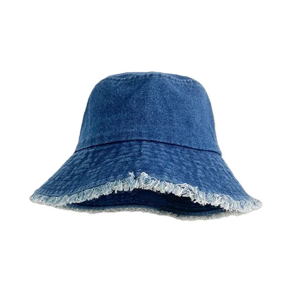 Vintage Cowboy Aged Raw Edge Face Shading Fisherman's Hat