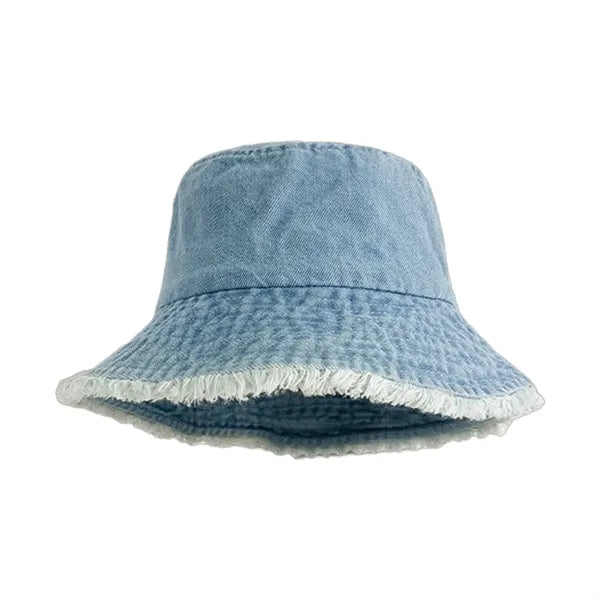 Vintage Cowboy Aged Raw Edge Face Shading Fisherman's Hat