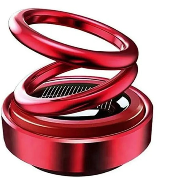 Solar-Powered Dual-Ring Rotating Car Air Freshener