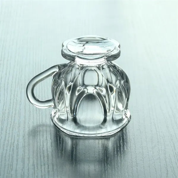 5Oz Clear Glass Coffee Cup W/ Handle
