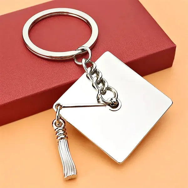 Graduation cap keychain