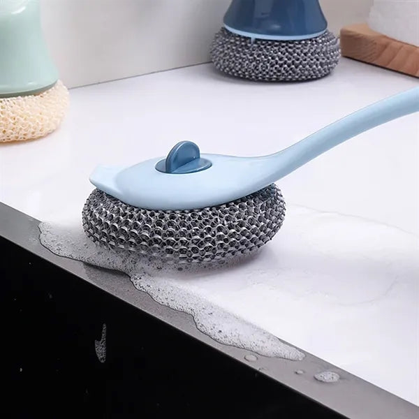 Hanging Long-Handled Kitchen Pot Brush