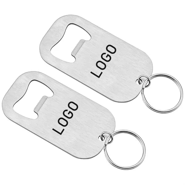 2 3/4" Stainless Steel Beer Bottle Opener w/Key Ring Low MOQ