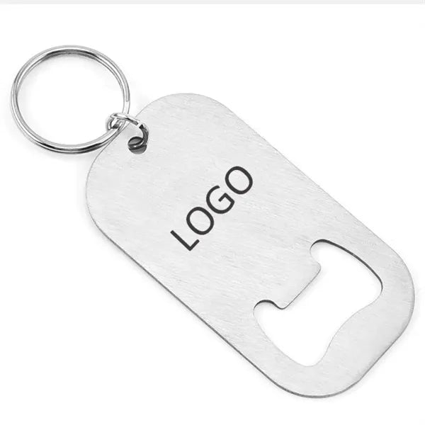 2 3/4" Stainless Steel Beer Bottle Opener w/Key Ring Low MOQ