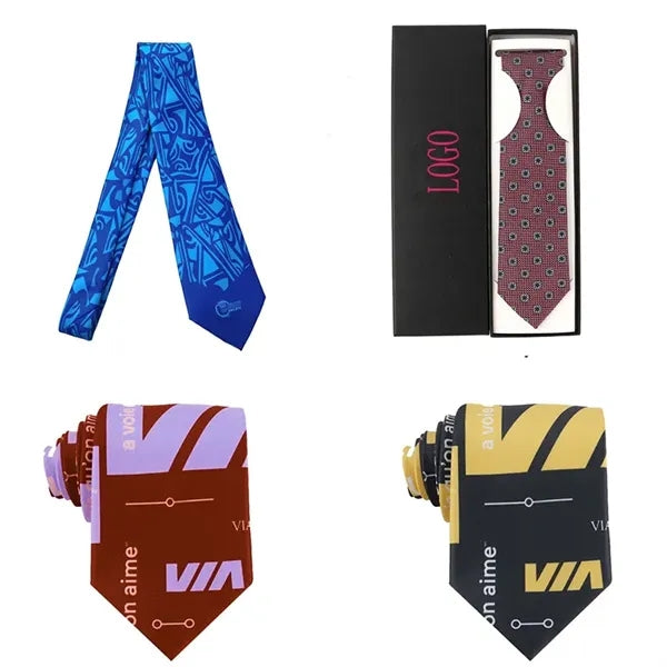 Sub-dye print casual neck tie with gift box packing