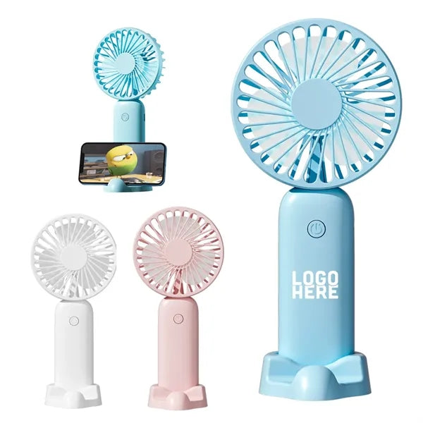 Handheld Portable Fan with Phone Stand