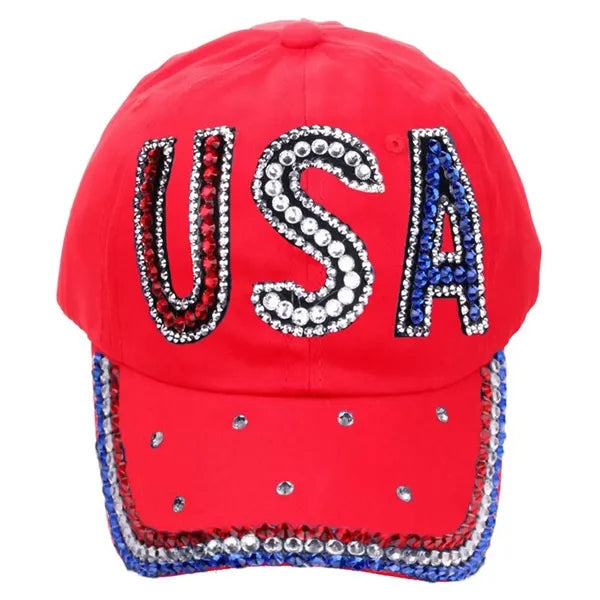 Shiny Rhinestone Baseball Cap Bling hat