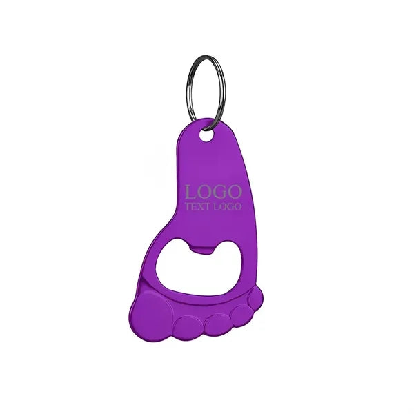 Foot Shaped Bottle Opener Keychain