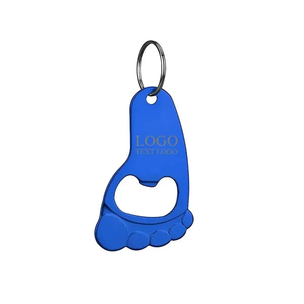 Foot Shaped Bottle Opener Keychain