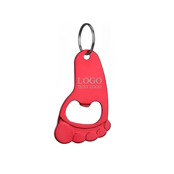 Foot Shaped Bottle Opener Keychain