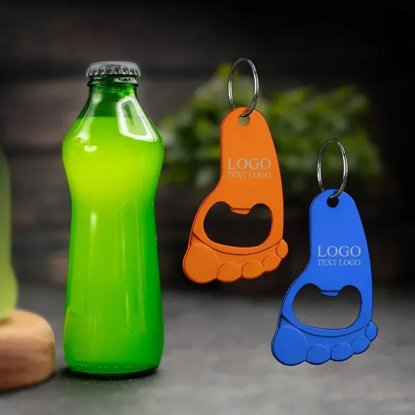 Foot Shaped Bottle Opener Keychain