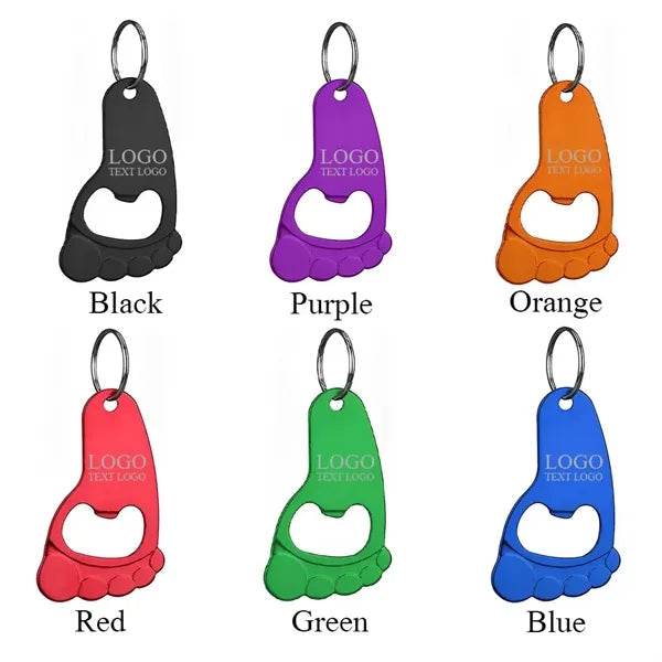 Foot Shaped Bottle Opener Keychain