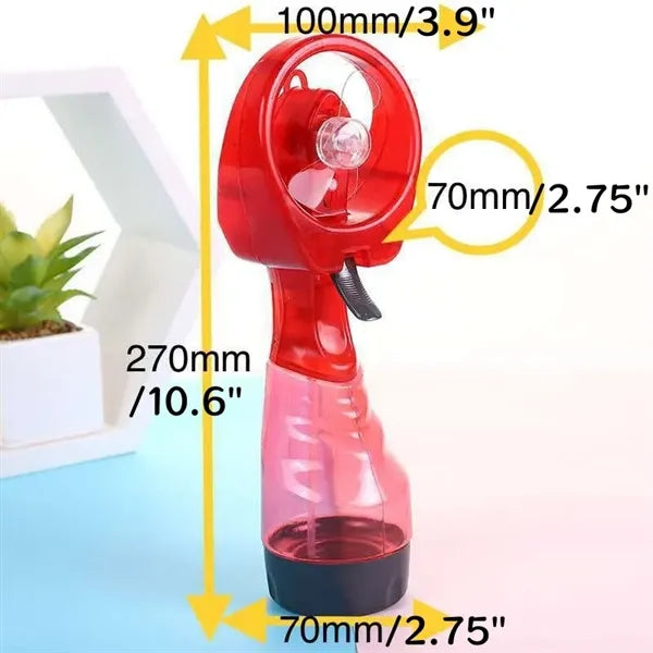 Handheld Portable Battery Powered Water Misting Fan