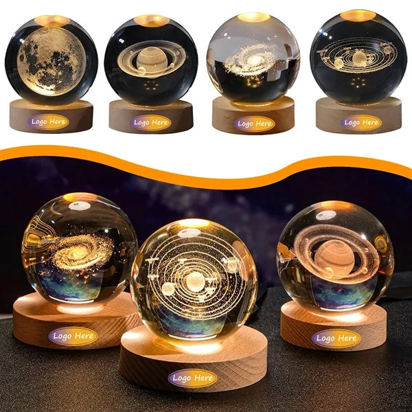 3D Carved Crystal Ball
