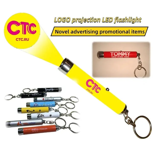 LED small flashlight with LOGO projection function
