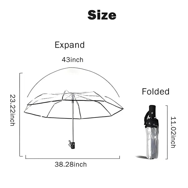 Auto Open Clear Umbrella