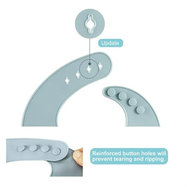 Three-Dimensional Silicone Drooling Baby Bib