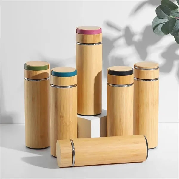 16oz. Premium Vacuum Sealed Bamboo Bottle