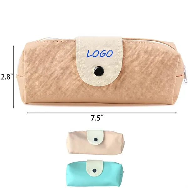 Multi-Color PU Snap Pen Case