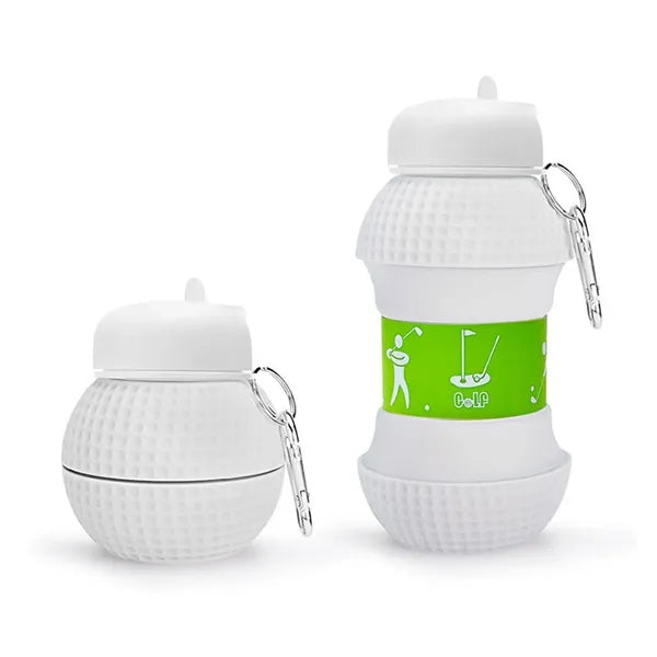 18 Oz Silicone Football Golf Bottle Clip-On Collapsible